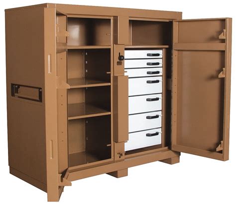 rolling metal jobsite box|jobsite cabinet shelves.